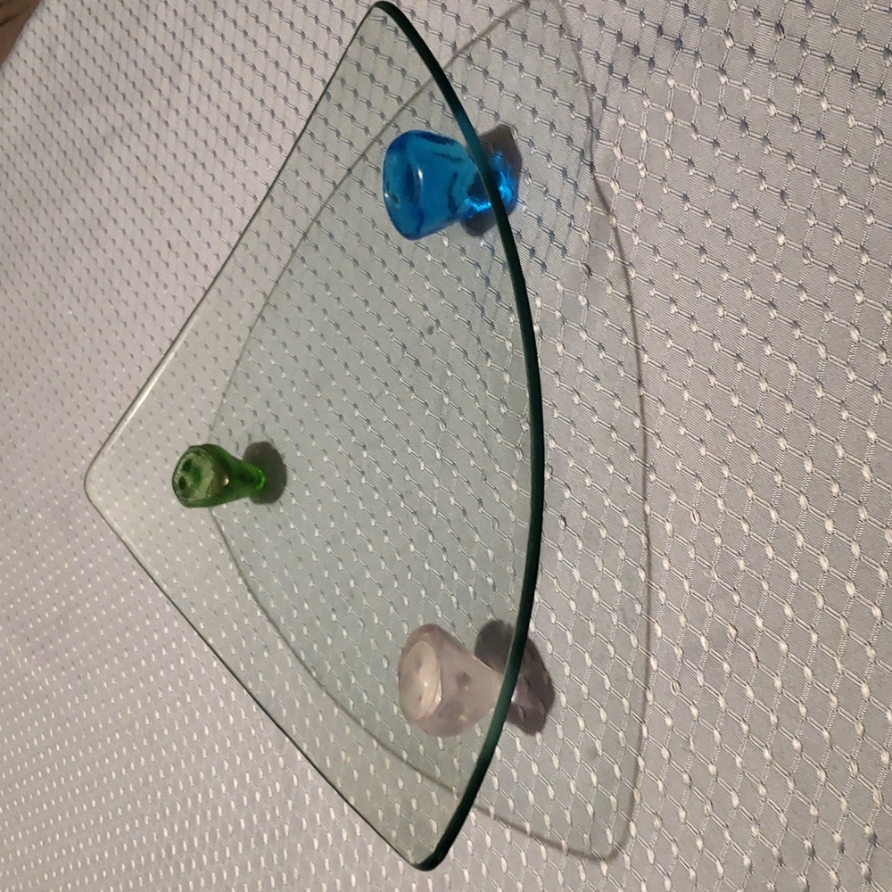 New triangle glass serving dish